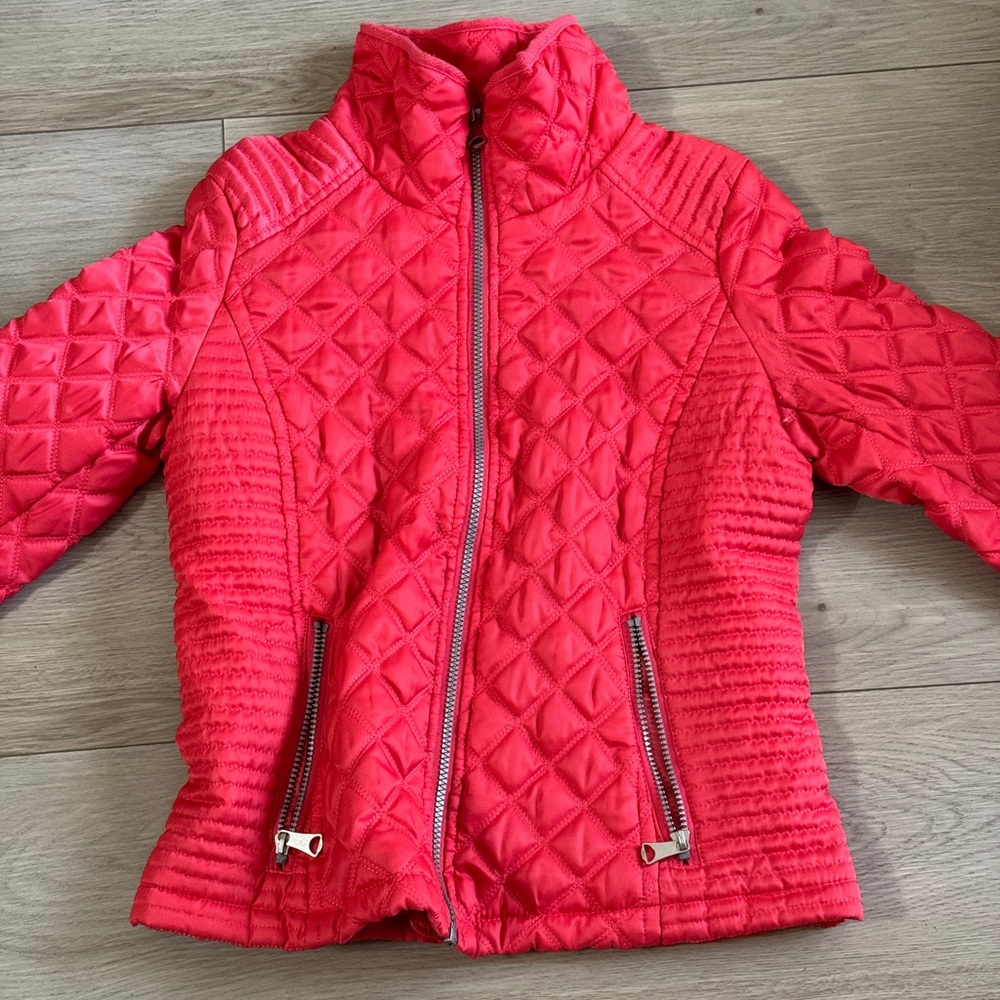 Quilted Womens Jacket in Vibrant Pink